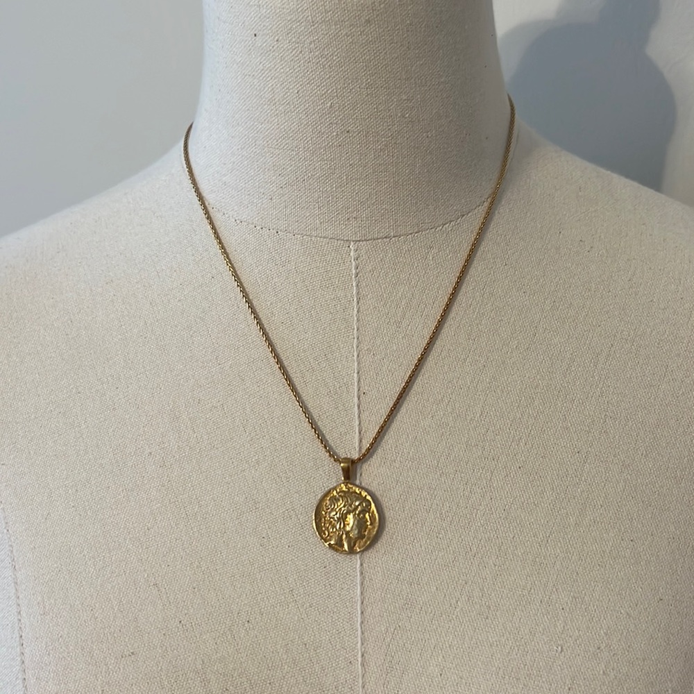 Gold coin necklace